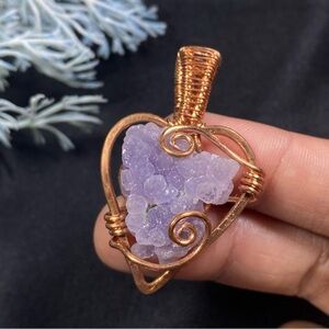 Purple Crystal Heart Pendant
